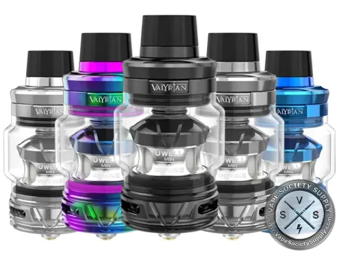 Uwell Valyrian 3 tanks in Silver, Iridescent, Black, Gunmetal and Blue