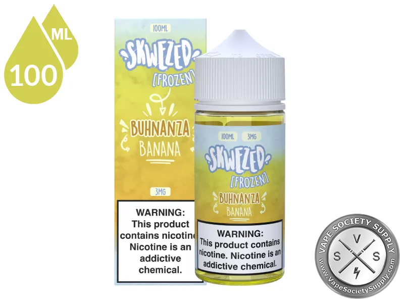 Banana Iced by Skwezed 100ml bottle and box