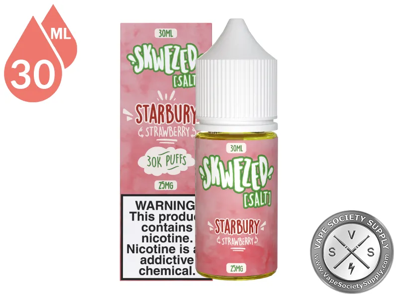 Strawberry by Skwezed Salt 30ml bottle and box