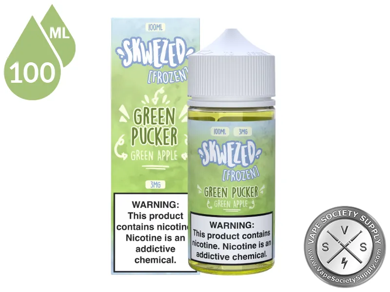 Green Apple Iced by Skwezed 100ml bottle and box