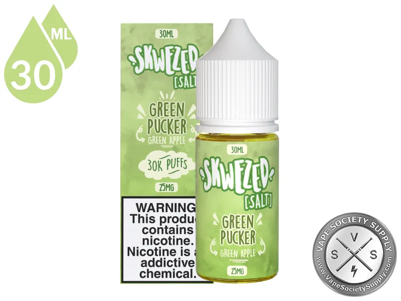 Green Apple by Skwezed Salt 30ml bottle and box