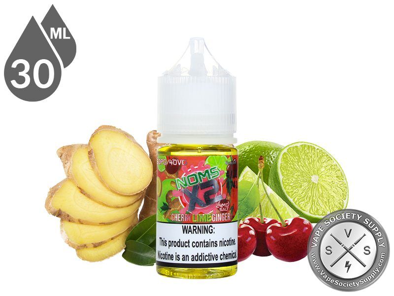 Cherry Lime Ginger by Noms X2 Salt 30ml bottle with ginger root, cherries and limes