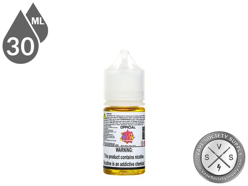 Grapenomenon by Nomenon Salt 30ml bottle, back label with warnings