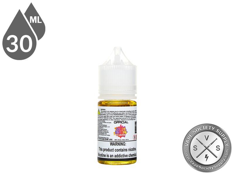 Phenomenon by Nomenon Salt 30ml bottle, back label with warnings
