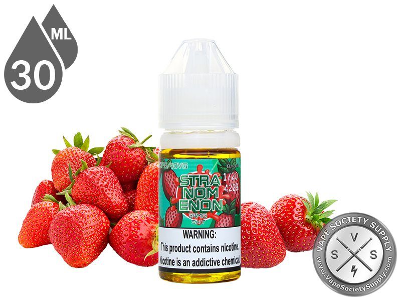 Stranomenon by Nomenon Salt 30ml bottle with strawberries