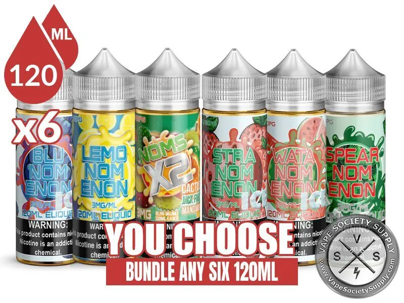 Nomenon / Noms X2 Bundle 6x120ml (720ml): 6 bottles with a You Choose banner