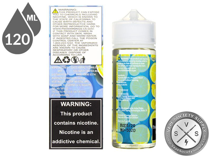 Lemonomenon by Nomenon 120ml box and bottle, back labels
