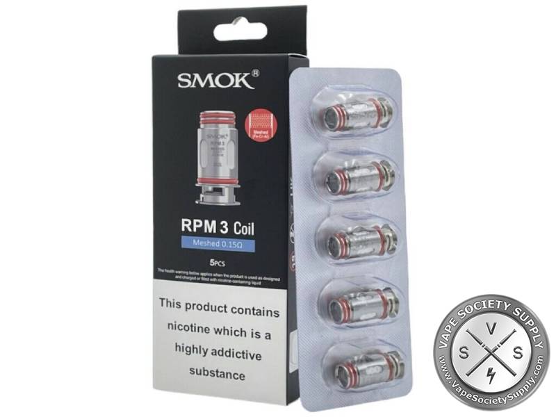 SMOK RPM 3 Coil box, Meshed 0.15Ω, 5 pcs, with five coils in a blister