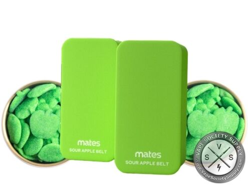 7 Daze Mates 15K Sour Apple Belt pods with green sour apple candies