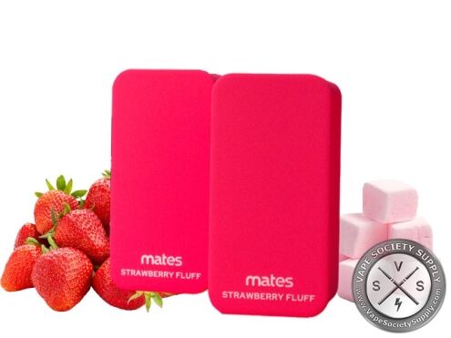 7 Daze Mates 15K Strawberry Fluff pods with strawberries and marshmallows