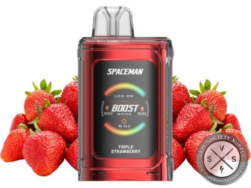 Spaceman Prism 20k Disposable Vape Triple Strawberry
