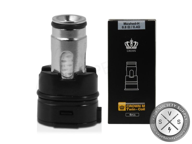 Uwell Crown M 0.8Ω/0.4Ω Twin-Coil and box