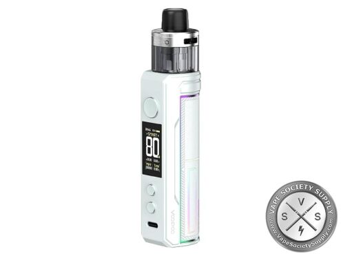 Voopoo DRAG X2 pod mod kit in pearl white with a PnP X pod