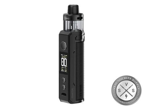 Voopoo DRAG X2 pod mod kit in spray black with a PnP X pod