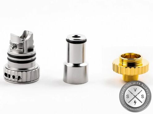 dotmod dotAIO RBA deck, chimney and gold airflow ring side by side