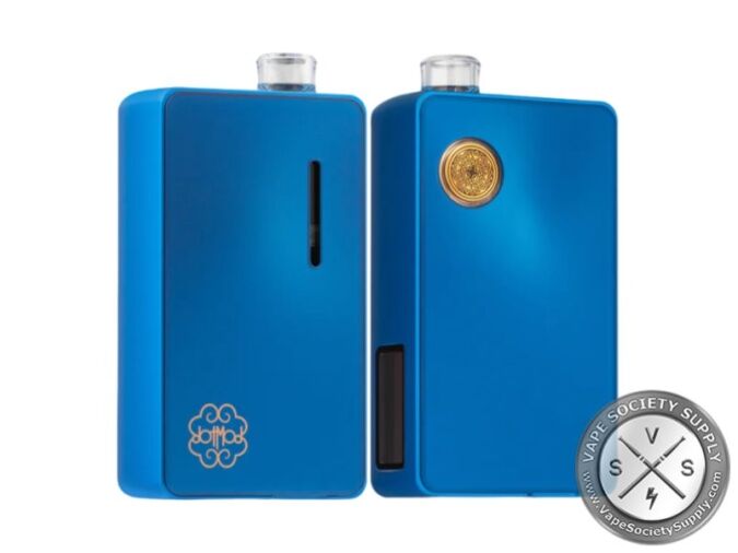 dotmod dotAIO V2 in Royal Blue, back and front: royal blue body with a gold power button