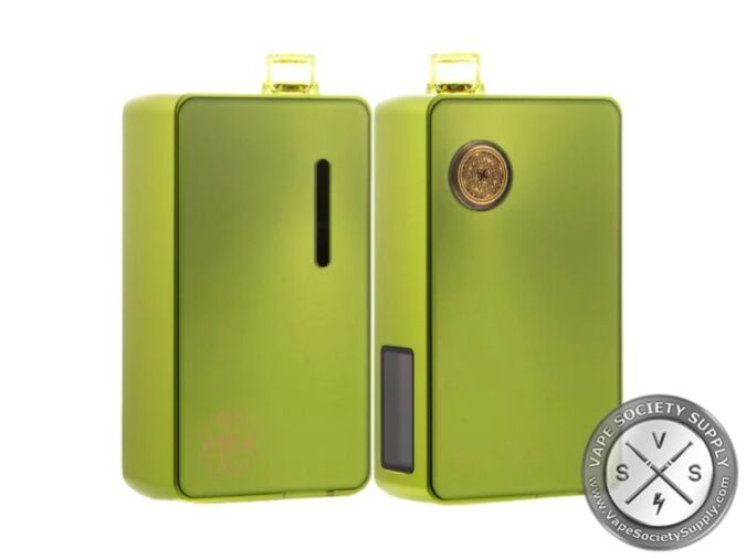 dotmod dotAIO V2 in Lime Green, back and front: lime green body with a gold power button