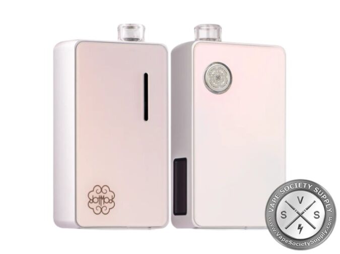 dotmod dotAIO V2 in Silver, back and front: pale silver body with a silver power button