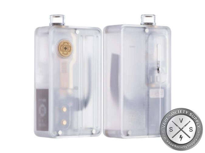 dotAIO V2 Lite in Clear, front and back: translucent clear body