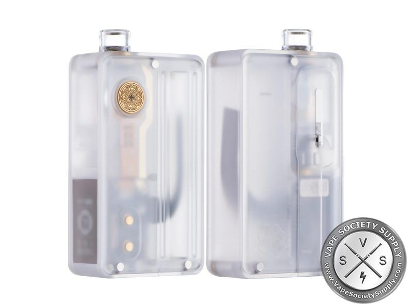 dotAIO V2 Lite in Clear, front and back: translucent clear body