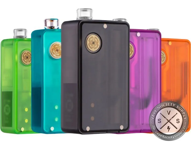 Five dotAIO V2 Lite kits in green, tiffany blue, smoke, purple and orange