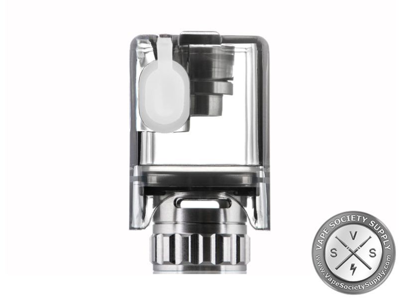 dotAIO V2 replacement tank in Black: a clear, dark-edged reservoir with the silicone fill plug