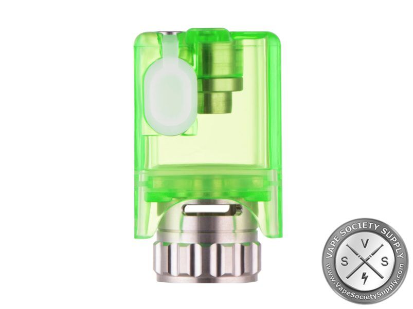 dotAIO V2 replacement tank in Green: a green reservoir with the silicone fill plug