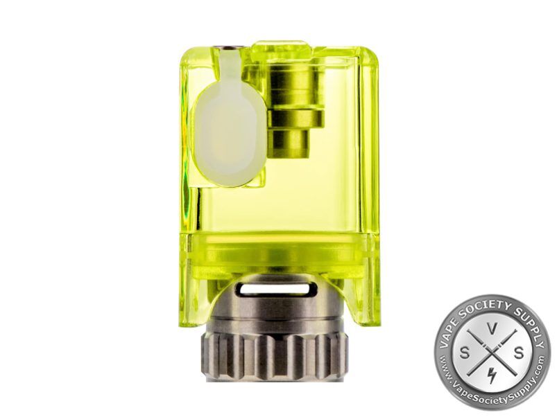 dotAIO V2 replacement tank in Lime Green: a lime green reservoir with the silicone fill plug