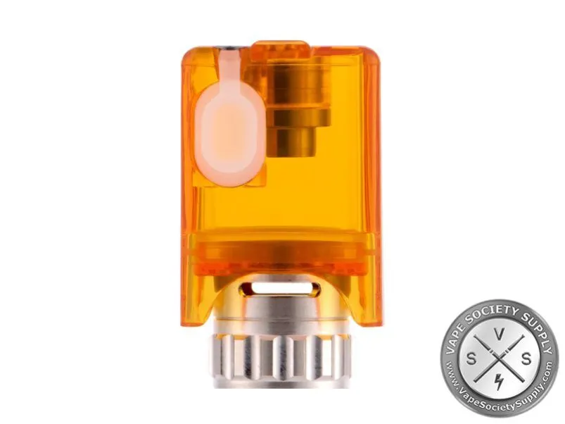 dotAIO V2 replacement tank in Orange: an orange reservoir with the silicone fill plug