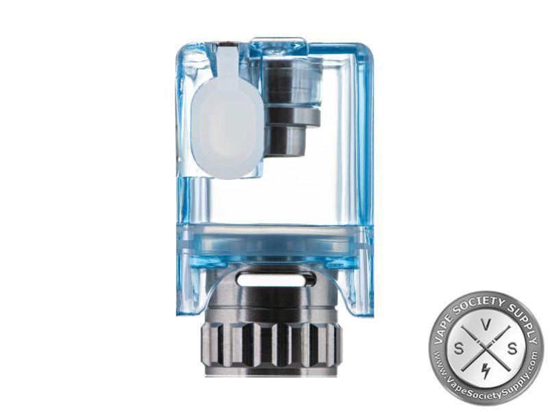 dotAIO V2 replacement tank in Royal Blue: a blue-edged clear reservoir with the silicone fill plug