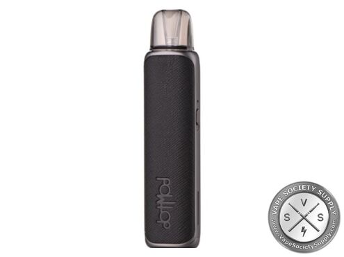 dotmod dotPod S in Black: black textured leather with a clear pod