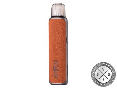 dotmod dotPod S in Brown: brown textured leather with a clear pod