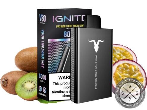 IGNITE V80 Disposable 8000 Puffs PAssion Fruit Sour Kiwi