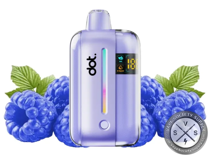 dotBar 50K Blue Raspberry disposable vape with blue raspberries