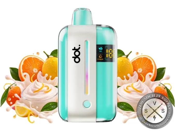 dotBar 50K Calpis disposable vape with oranges, lemons and swirls of cream