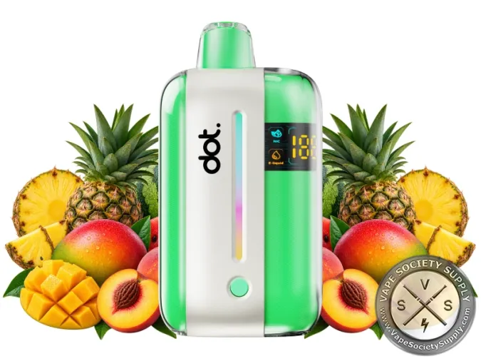 dotBar 50K English disposable vape with pineapples, mangoes and peaches