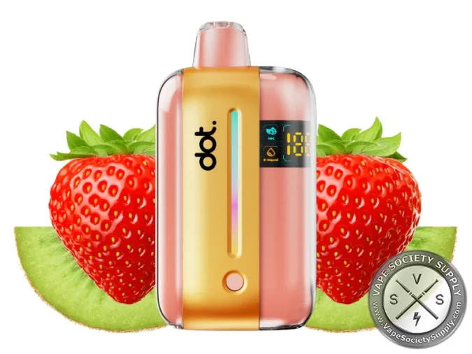 dotBar 50K Marino disposable vape with strawberries and kiwi slices