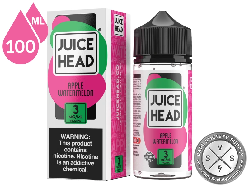 Apple Watermelon Juice Head 100ml bottle and box
