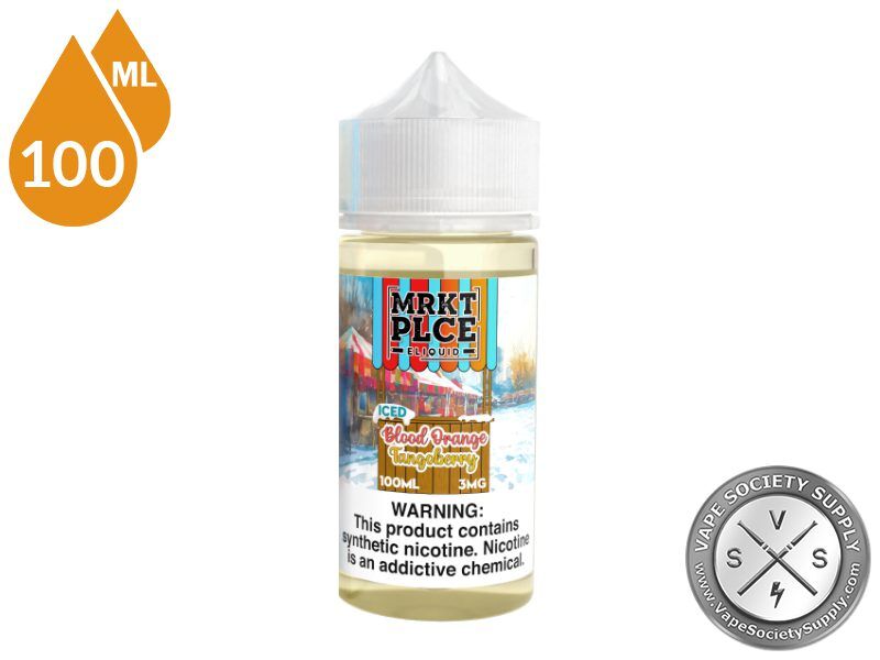 Iced Blood Orange Tangoberry by MRKT PLCE 100ml bottle