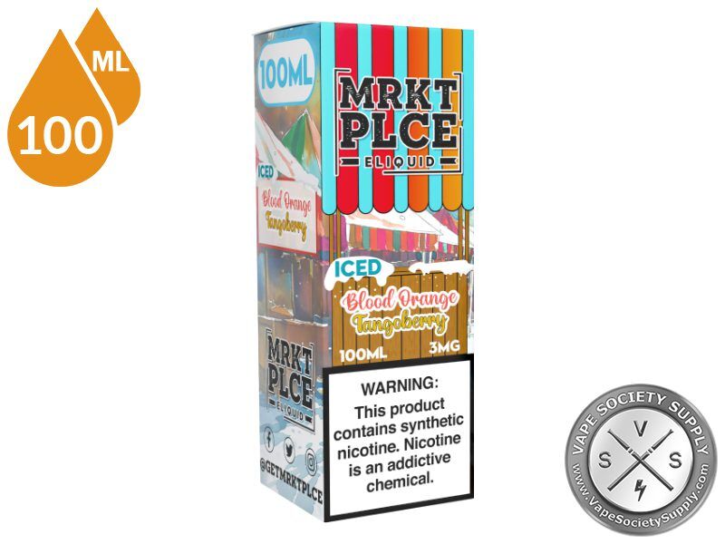 Iced Blood Orange Tangoberry by MRKT PLCE 100ml box