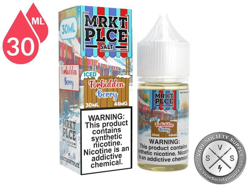 Iced Forbidden Berry by MRKT PLCE Salt 30ml bottle and box