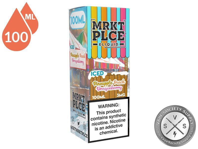 Iced Pineapple Peach Dragonberry by MRKT PLCE 100ml box