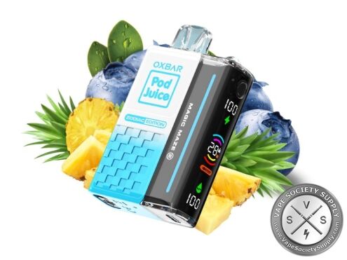 OXBAR x Pod Juice Magic Maze 2.0 Fab Fcuks (Capricorn) disposable vape with pineapple and blueberries