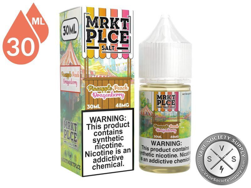 Pineapple Peach Dragonberry by MRKT PLCE Salt 30ml bottle and box