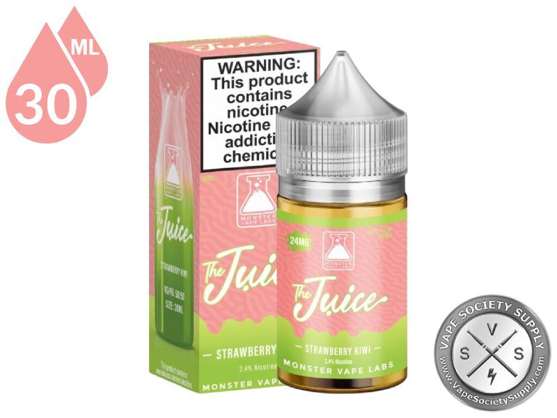 Strawberry Kiwi The Juice Salt 30ml bottle in front of its box