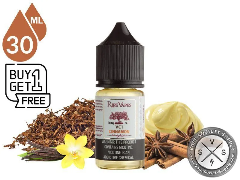VCT Cinnamon by Ripe Vapes Handcrafted Saltz