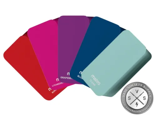 Five 7 Daze Mates 15K pods in red, pink, purple, blue and light blue