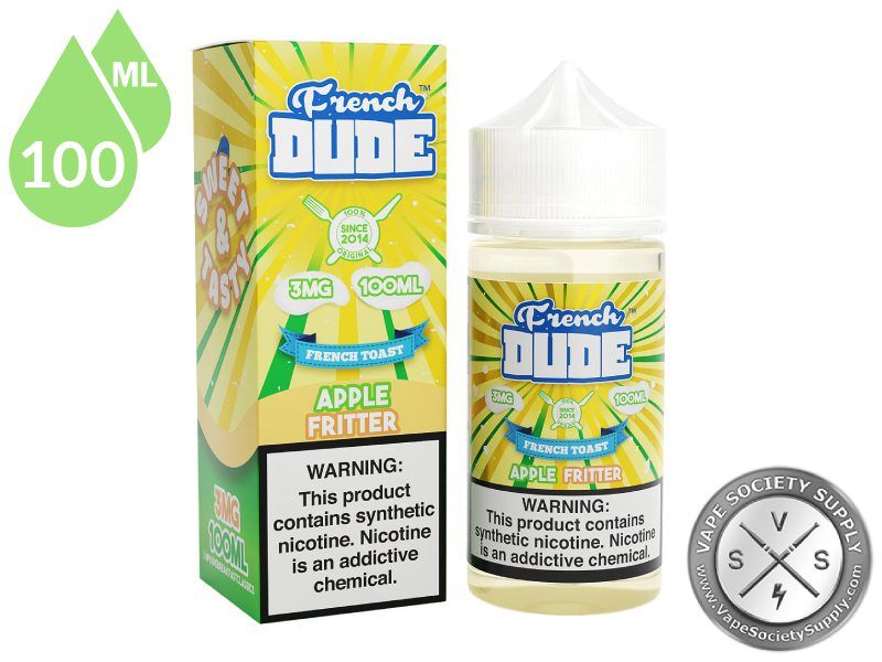 Apple Fritter by French Dude 100ml bottle and box