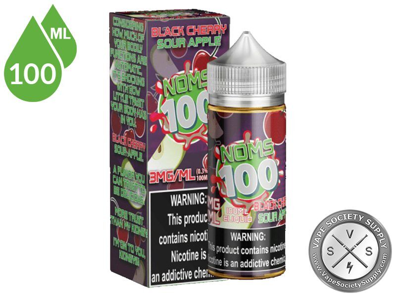Black Cherry Sour Apple by Noms 100ml bottle and box