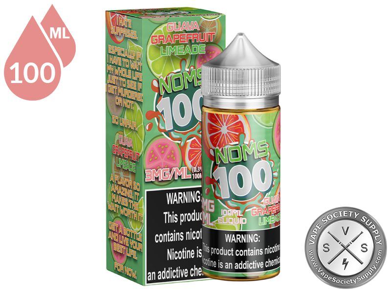 Guava Grapefruit Limeade by Noms 100ml bottle and box